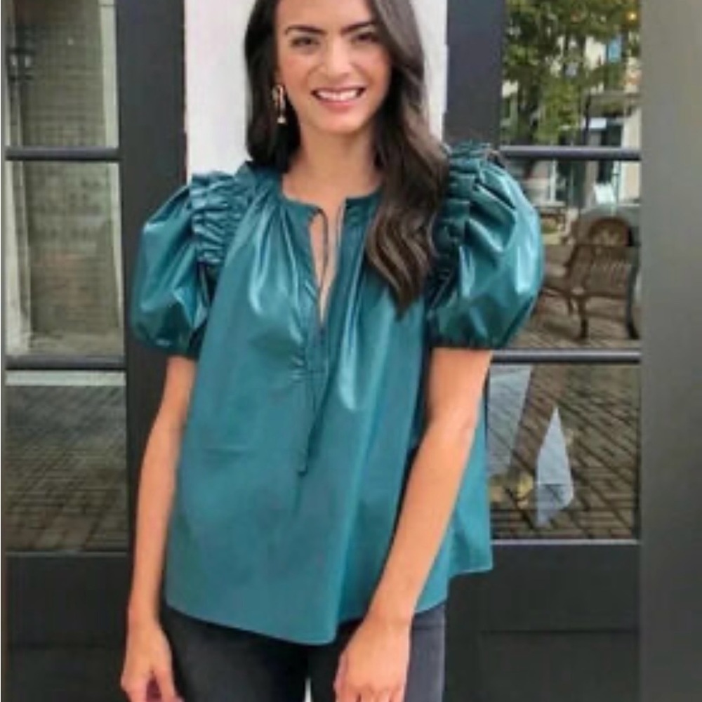 Karlie Vegan Leather Top